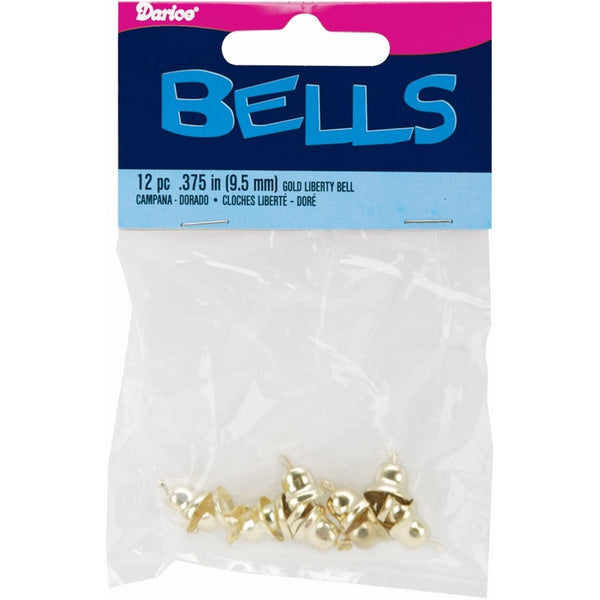 Darice Liberty Bell - Gold - 3/8 inch - 12 pieces