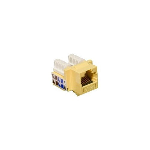 Morris 88024 Cat5E (RJ45) Unshielded Keystone Jack, Yellow