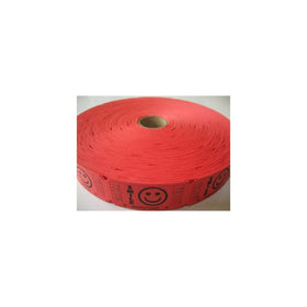 1 X 2000 Red Smile Single Roll Consecutively Numbered Raffle Tickets