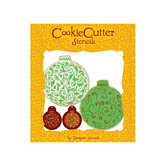 Christmas Ball Ornament Cookie Set (no cutter) by Designer Stencils