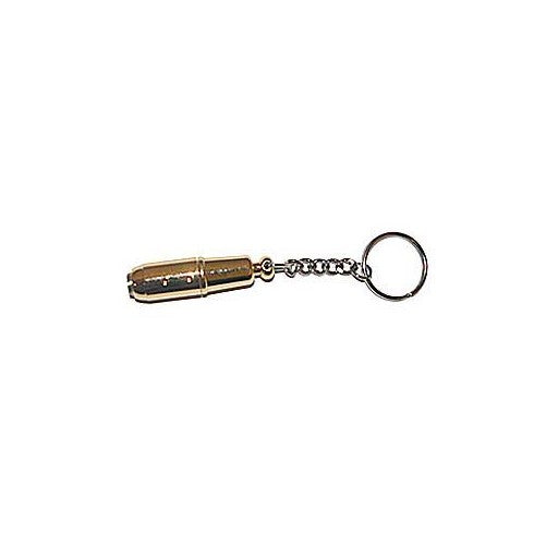 Quality Importers Trading Twisting Bullet Punch Cigar Cutter Keychain, Gold