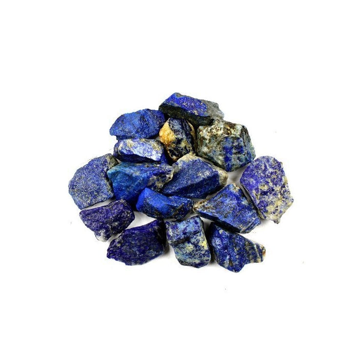 Crystal Allies Materials: 1lb Bulk Rough Lapis Lazuli Stones from Afghanistan - Large 1" Raw Natural Crystals for Cabbing, Cutting, Lapidary, Tumbling, and Polishing & Reiki Crystal HealingWholesale Lot