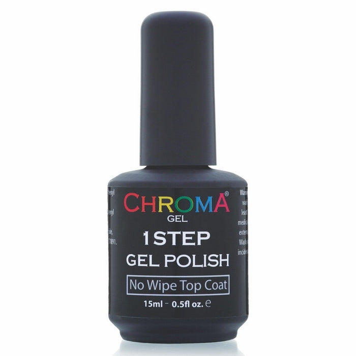 Chroma Gel No Wipe Top Coat Gel Polish 15 ml