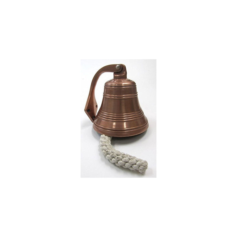 Solid Aluminum Bell with Wall Mount, 6" - Copper Look Finish