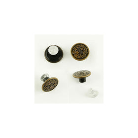 4pc No-Sew Replacement Buttons for Jeans - No Sewing, Tack On - Non-Rusting