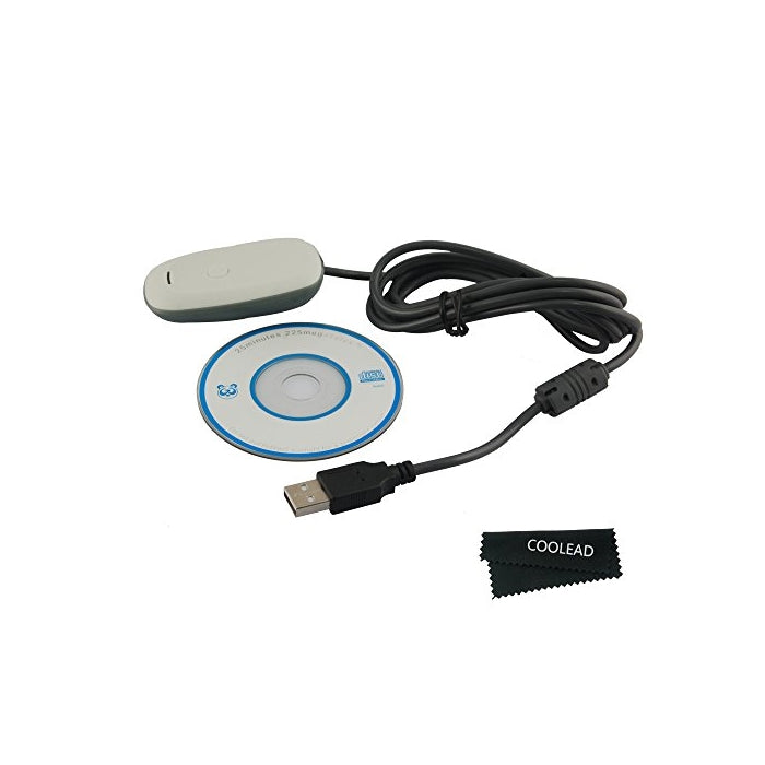 COOLEAD-USB Wireless Gaming Receiver PC Adapter for XBox 360 Games Controller Consoles (White)