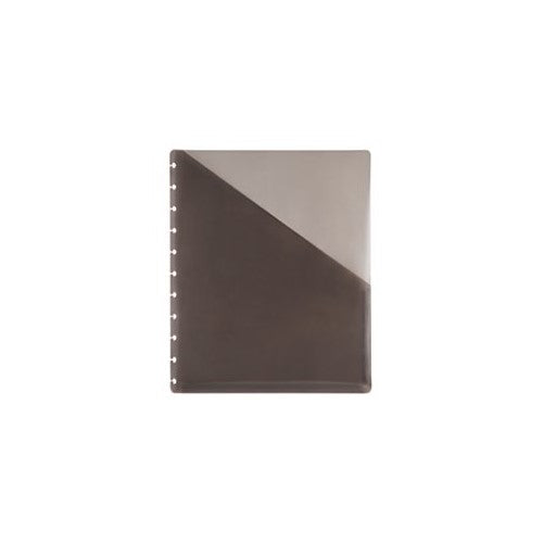 TUL Custom Note-Taking System Discbound Pocket Dividers, 8 1/2" x 11", Letter Size, Gray, Pack Of 2