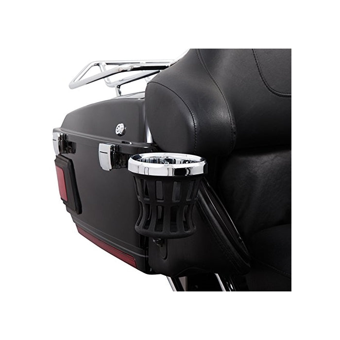 Ciro 50422 Drink Holder (Chrome Passenger For 2014-2016 Harley-Davidson Ultra Touring Models With Tour-Pak)
