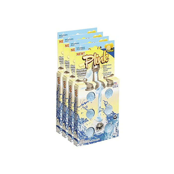 Compac Plink Fizzy Drain Cleaner Deodorizer, Lemon, 24 Count