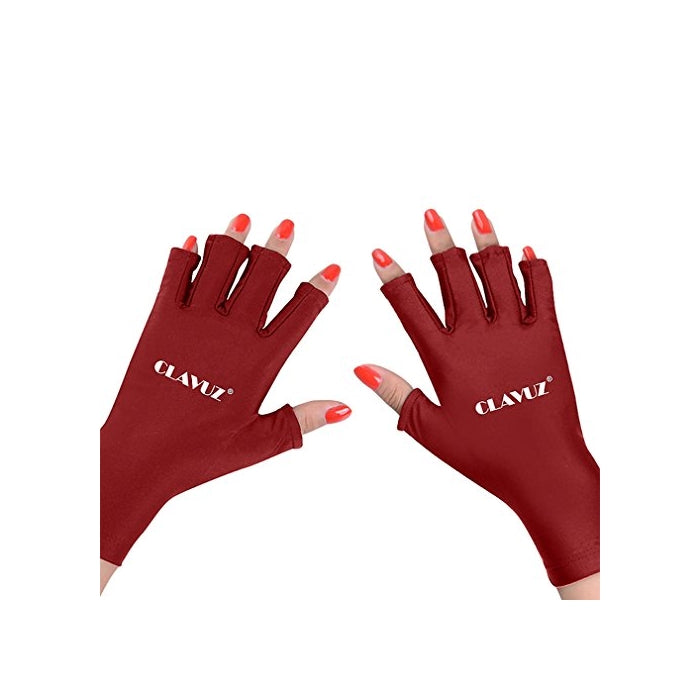 CLAVUZ Nail UV Shield Gloves Protect Hands Anti UV for Gel Manicures with UV/LED Lamps