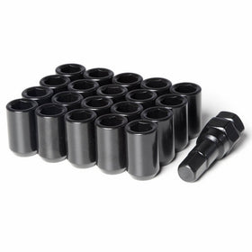 Circuit Performance Tuner Key Acorn Lug Nuts Black 12x1.25 Forged Steel (20pc Tool)
