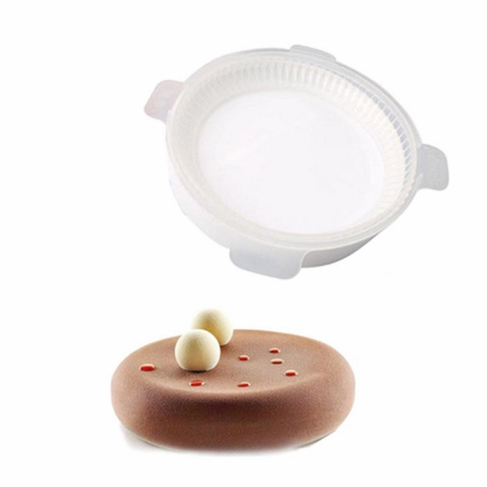 Chige Round Mousse Cake Mold Trays, 7.5-inch Silicone Baking Pan-Food Grade & BPA Free-Not Sticky Mould Suitable For Mousse,Chocolate Brownie,Jelly,Ice Cream,Chiffon,Cheesecake,Fondant