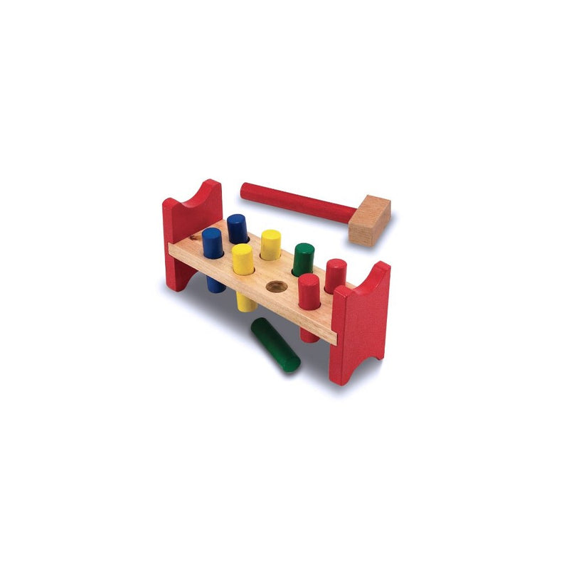 Melissa & Doug Deluxe Wooden Pound-A-Peg Toy With Hammer