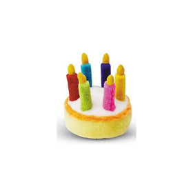Multipet Plush 5.5-Inch Musical Birthday Cake Dog Toy