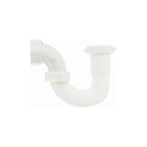 Keeney 500K 1-1/2-Inch or 1-1/4-Inch by 1-1/2-Inch Sink Trap with Elbow, Connects to Schedule 40, White