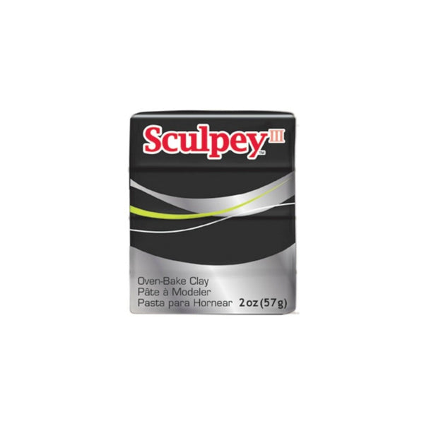 Polyform Sculpey III Polymer Clay, 2-Ounce, Black