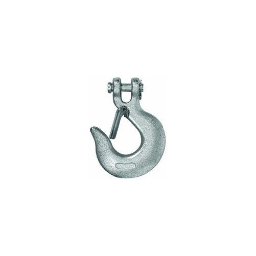 Campbell T9700624 Grade 43 Forged Steel Clevis Slip Hook with Latch, Import, Zinc Plated, 3/8" Trade, 5400 lbs Working Load Limit