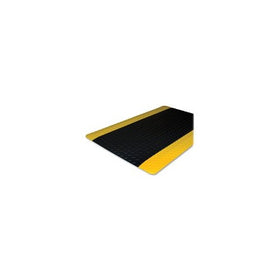 Genuine Joe Anti-Fatigue Mat with Beveled Edge, 2 by 3-Feet, Yellow Border, Black