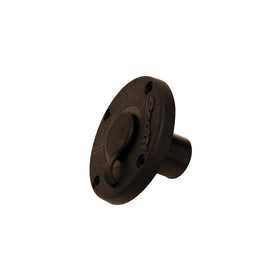 Scotty #344-BK Round Flush Deck Mounting Bracket Black Sealed Bottom with Rain Cap