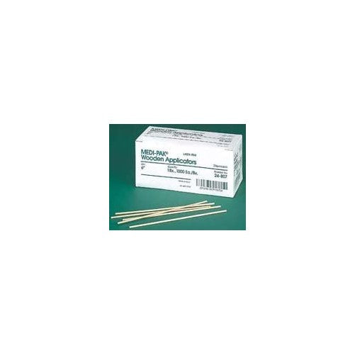 McKesson Medipak Plain Wood Applicator 6" Non Sterile - Box of 1000 - Model 24-807