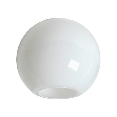 12 Inch White Acrylic with 5.25 Inch Neckless Opening