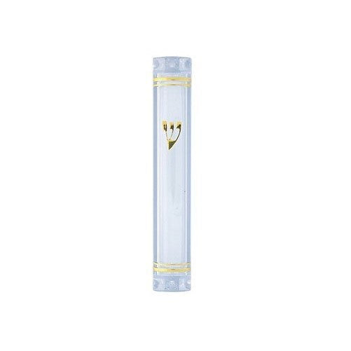 Waterproof Lucite Mezuzah Case Holder for 10 cm Scroll