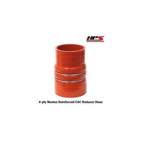 HPS CAC-350-400-HOT Silicone High Temperature 4-ply Aramid Reinforced Charge Air Cooler CAC Hose Hot Side, 100 PSI Maximum Pressure, 6" Length, 3-1/2" > 4" ID, Orange