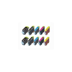 10 (2 each) Pack Non-OEM Ink for PGI-225 CLI-226 Pixma ip4820 iP4920 MG5120 MG5220