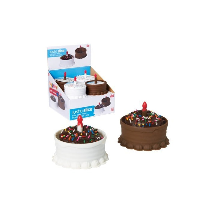 DCI Just A Slice Mini Cake Mold, Assorted Chocolate and Vanilla