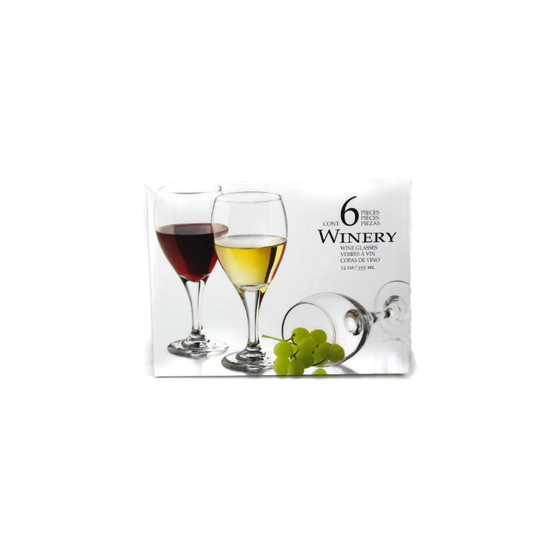 Winery 12 oz Wine glasses Set of 6