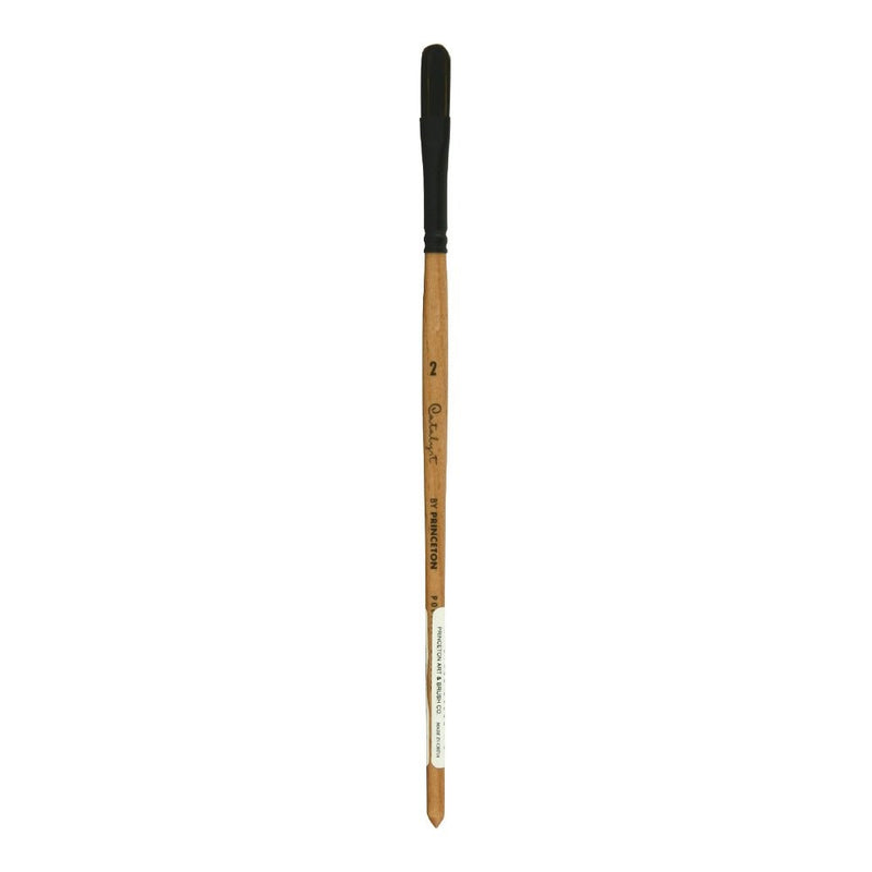 Princeton Catalyst Polytip, Brushes for Acrylic and Oil, Series 6400 Long Handle, Filbert, Size 2