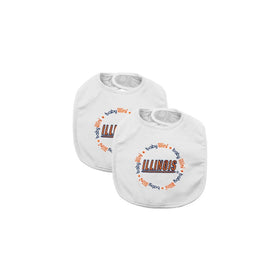 Baby Fanatic Team Color Bibs, University of Illinois, 2-Count