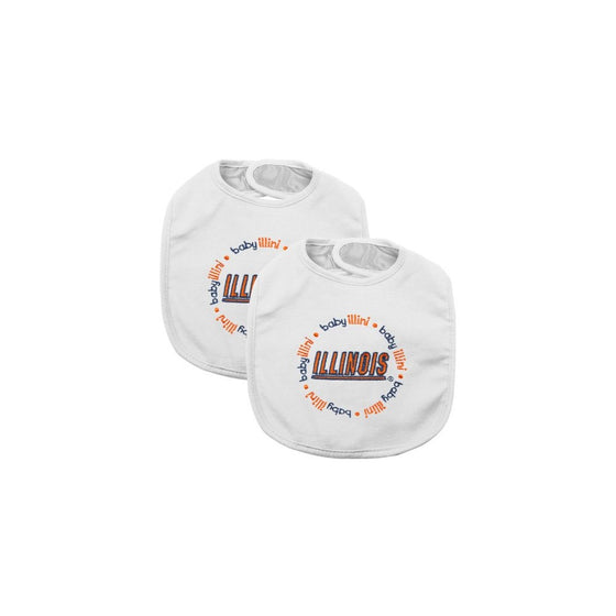 Baby Fanatic Team Color Bibs, University of Illinois, 2-Count