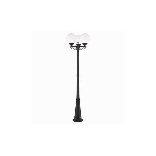 Acclaim 5269BK/WH Havana Collection 3-Head Post Combination 3-Light Outdoor Post Light, Matte Black