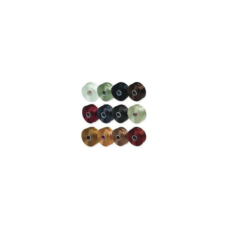 S-Lon Beading Thread Mixture 12 Colors Size D - Neutrals Mix