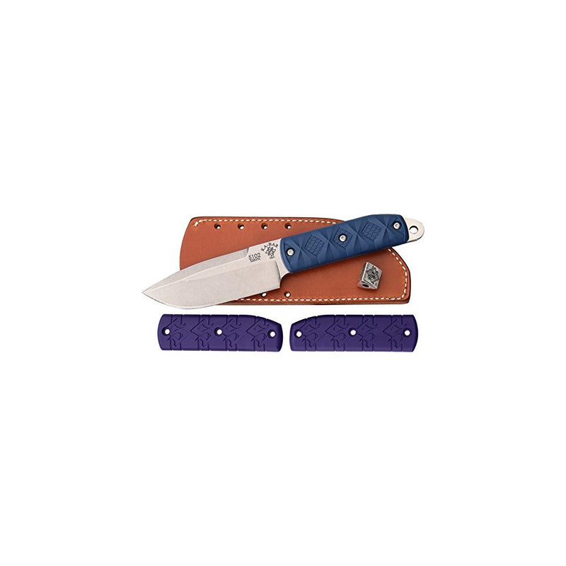 Ka-Bar Snody 510 "Big Boss" 2 Knife with Extra Blue Handle Included, Purple