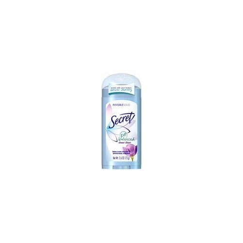 Secret Invisible Solid Antiperspirant Deodorant-Sheer Clean-2.6 oz, 2 pk
