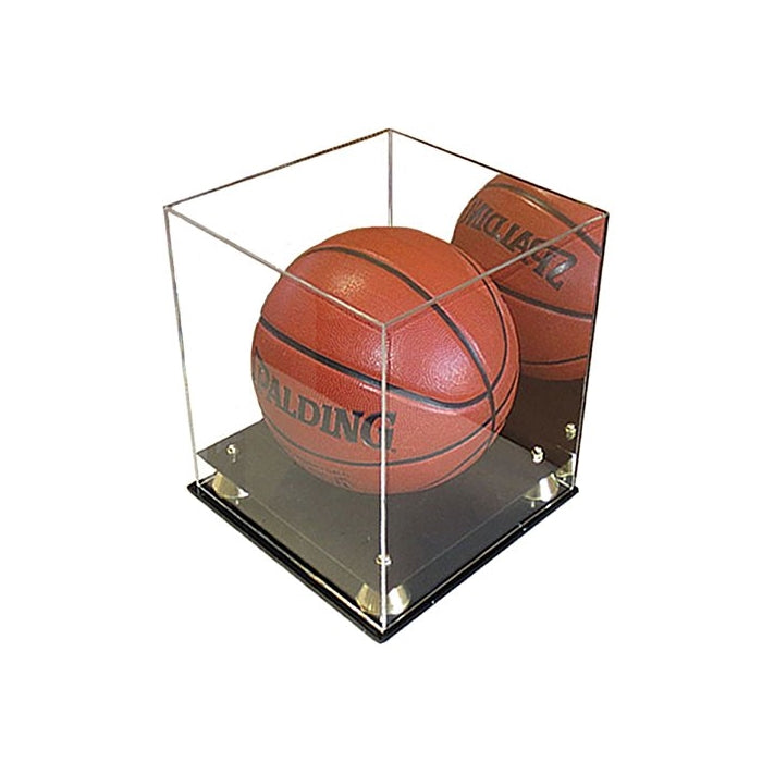 UV Protection Acrylic Basketball/Soccer Display Case with Riser Stand, ULTRA CLEAR, AC-BB20M