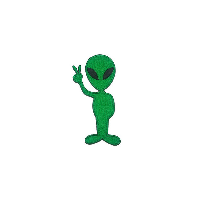 1 X Alien Cartoon Logo Embroidered Iron on Patches