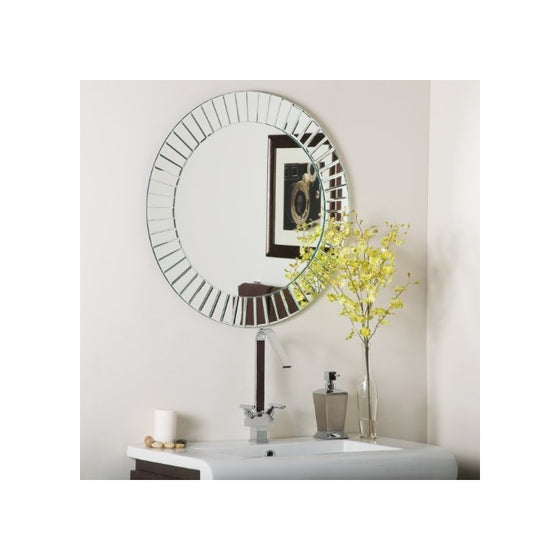 decorWonderland The Glow Modern Frameless Wall Mirror