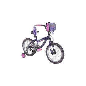 Dynacraft Girls Mysterious Bike, Purple/Pink/Black, 18"