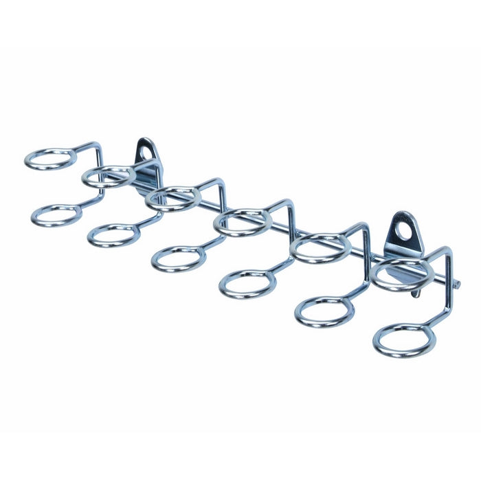 Triton Products DuraHook 661 9" W with 3/4" I.D. Zinc Plated Steel Multi-Ring Tool Holder for DuraBoard or 1/8" and 1/4" Pegboard, Silver