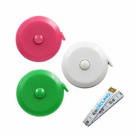 DiCUNO 60-Inch 1.5 Meter Soft and Retractable Tape Body Tailor Sewing Craft Cloth Dieting Measuring Tape (3 Colors, White Green Pink Package with Soft tape)