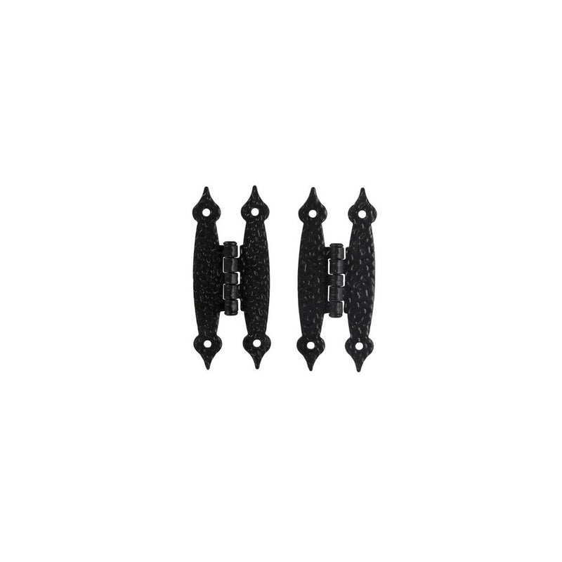 Non Self-Closing, Flush Colonial Black Hinge - 2 Pack