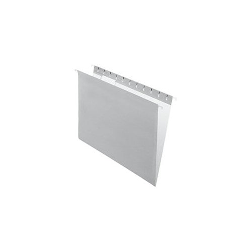 Pendaflex Recycled Hanging Folders, Letter Size, Gray, 1/5 Cut, 25/BX (81604)