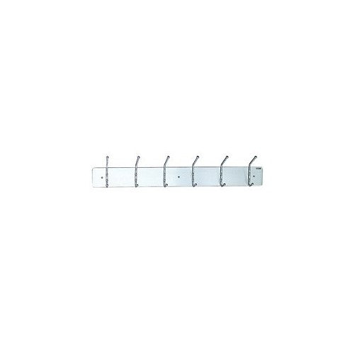 Safco Products 4162 Wall Rack Coat Hook, 6 Hook, Silver