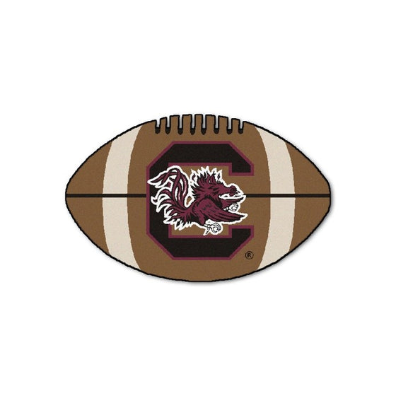 FANMATS NCAA University of South Carolina Gamecocks Nylon Face Football Rug