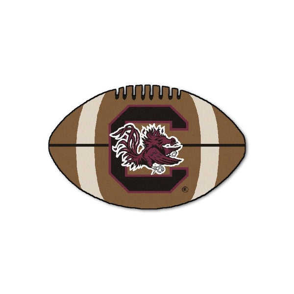 FANMATS NCAA University of South Carolina Gamecocks Nylon Face Football Rug
