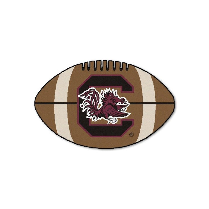 FANMATS NCAA University of South Carolina Gamecocks Nylon Face Football Rug