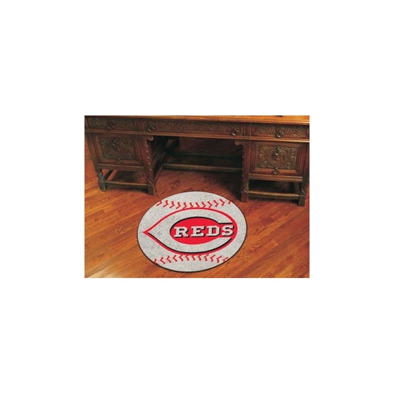 Fanmats Cincinnati Reds Baseball Mat - Cincinnati Reds One Size